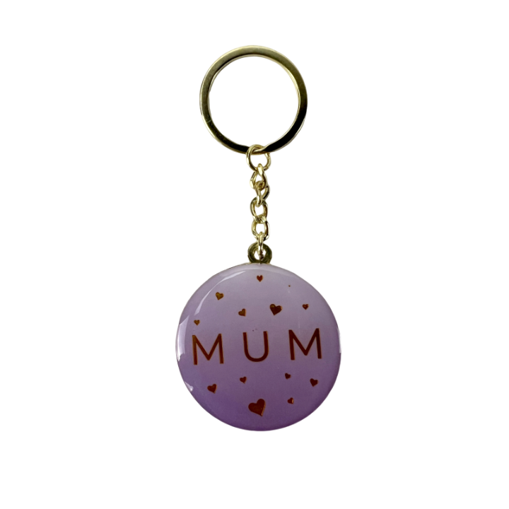 Purple Mum Keyring